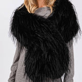 Faux Fur Pull Through Shawl