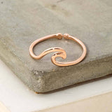 Wave Cutout Adjustable Ring