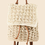 Straw Braid Backpack Bag