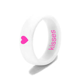 Flip Reversible heart and kisses ring