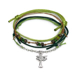 Palm Tree Moon Bracelets Coconut Nature Charm Bracelet Green