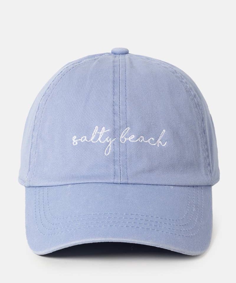 Salty Beach Embroidery baseball hat