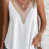 Lace Crochet Loose Tank Top