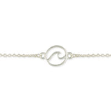 Catch a Wave Silver Anklet