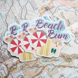 Beach Bum Sticker - Cute Beach Decal for Tumblers & Laptops