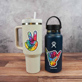 Tie Dye Hang Loose Shaka Sticker