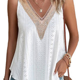 Lace Crochet Loose Tank Top