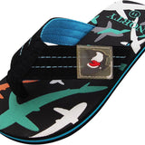 NORTY Boys 11-4 Black/Turquoise Sandal C1033 Prepack