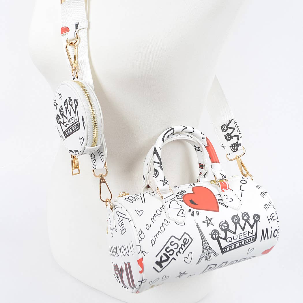 Graffiti Boston Bag W/airpod Purse