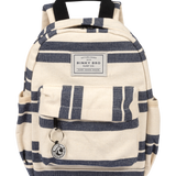 Backpack (Navy Striped Canvas)