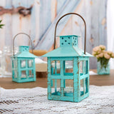 Vintage Blue Distressed Lantern - Small