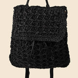 Straw Braid Backpack Bag