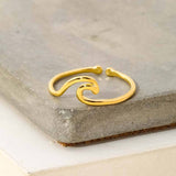 Wave Cutout Adjustable Ring