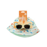 Kids Sunglasses with Bucket Hat Combination Set Dino Cute