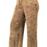 Plus Cool Acid Wash Wide Leg Pants