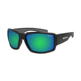 Bomber Sunglasses - Boogie Bomb Matte Black Frm / Green Mirror Polarized Lens / Gray Foam