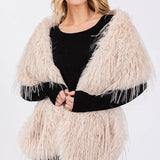 Faux Fur Pull Through Shawl