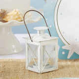 Luminous Distressed White Mini-Lantern Tea Light Holder