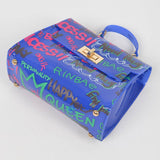 Graffiti Pvc Top Handle Bag