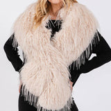 Faux Fur Pull Through Shawl