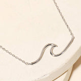 Dainty Wave Pendant Necklace