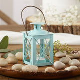 Luminous Blue Mini-Lantern Tea Light Holder