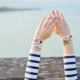 Cambridge Bracelet - Ivory/Light Blue/Gold