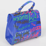 Graffiti Pvc Top Handle Bag