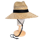 Extra Wide Brim Straw Festival Lifeguard Hat