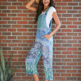 Ombre Summer Sea Overall with Blockprint