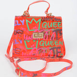 Graffiti Pvc Top Handle Bag