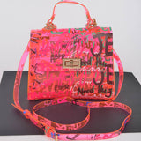 Graffiti Pvc Top Handle Bag