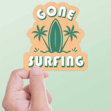 Gone Surfing Beach Sticker