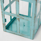 Vintage Blue Distressed Lantern - Large