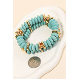 Disc Beaded Bracelet Set