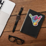 Tie Dye Hang Loose Shaka Sticker