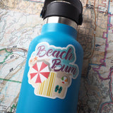 Beach Bum Sticker - Cute Beach Decal for Tumblers & Laptops