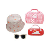 Kids Sunglasses with Case and Bucket Hat Spring Summer Set