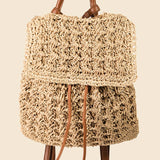 Straw Braid Backpack Bag