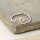 Wave Cutout Adjustable Ring