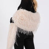 Faux Fur Pull Through Shawl