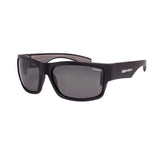 Bomber Sunglasses - Tiger Bomb: Matte Black Frame/Smoke Polarized Lens/Grey Foam