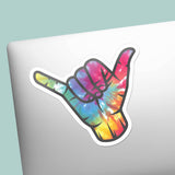 Tie Dye Hang Loose Shaka Sticker