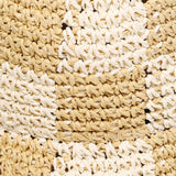 Straw Braided Checkered Bucket Hat