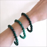 Malachite Bracelet 8mm or 6mm (Crystals & Stones)