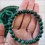 Malachite Bracelet 8mm or 6mm (Crystals & Stones)